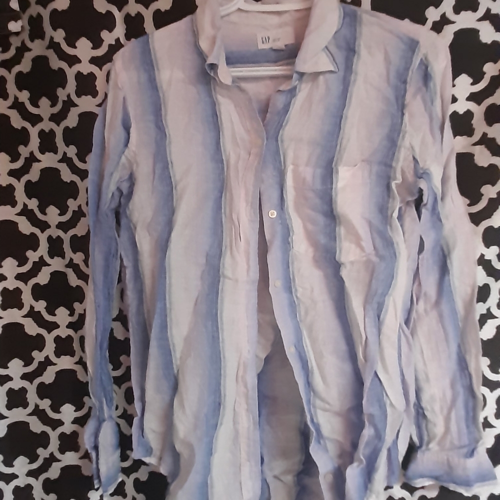 Pink and blue blouse